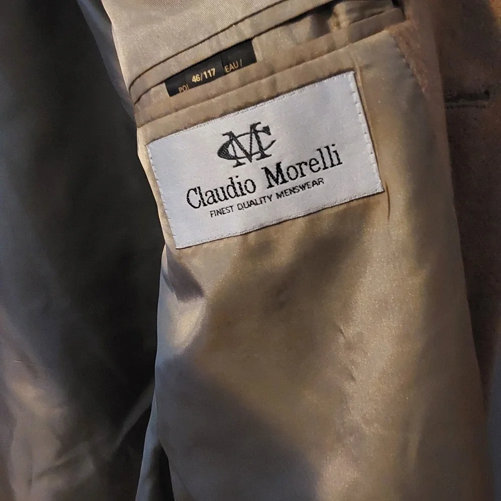 Claudio Morelli Mens Beige 46 Reg 100%‎ CAMEL HAIR sport coat suit jacket blazer